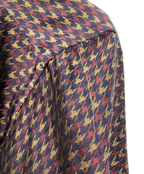 Needles（ニードルズ）Needles (ニードルズ) カットオフボトムクラシックシャツ ボルドー×ベージュ サイズ:Sの古着・服飾アイテム