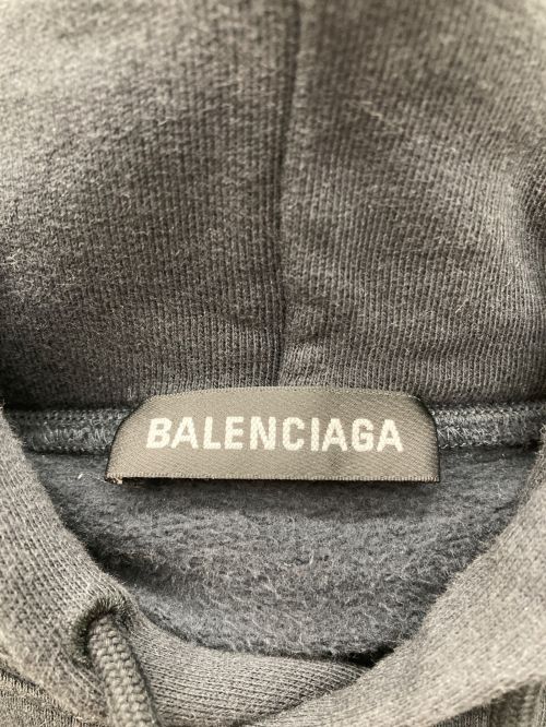 BALENCIAGA（バレンシアガ）BALENCIAGA (バレンシアガ) プルオーバーパーカー ブラック サイズ:Lの古着・服飾アイテム