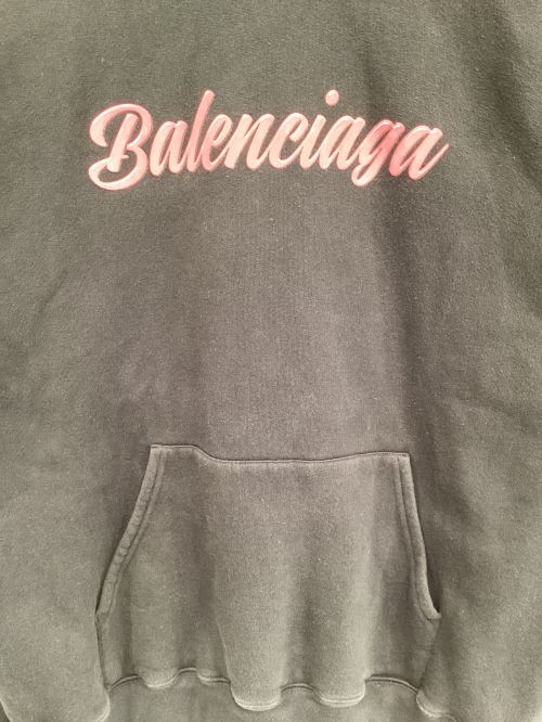 BALENCIAGA（バレンシアガ）BALENCIAGA (バレンシアガ) プルオーバーパーカー ブラック サイズ:Lの古着・服飾アイテム