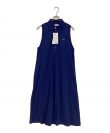 LACOSTE（ラコステ）の古着「ベルトデザインノースリーブポロシャツドレス」｜ネイビー