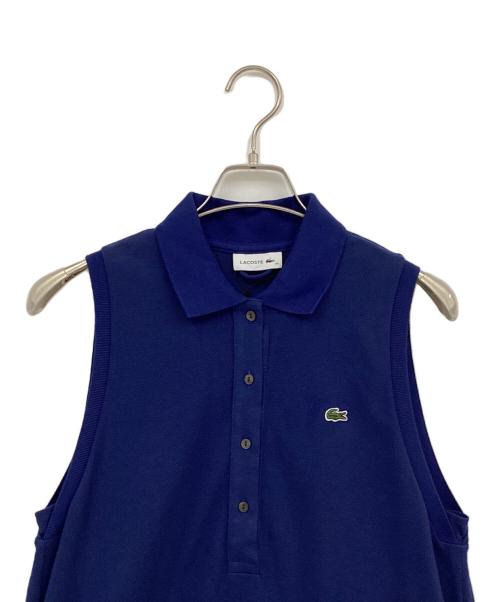 LACOSTE（ラコステ）LACOSTE (ラコステ) ベルトデザインノースリーブポロシャツドレス ネイビー サイズ:40 未使用品の古着・服飾アイテム