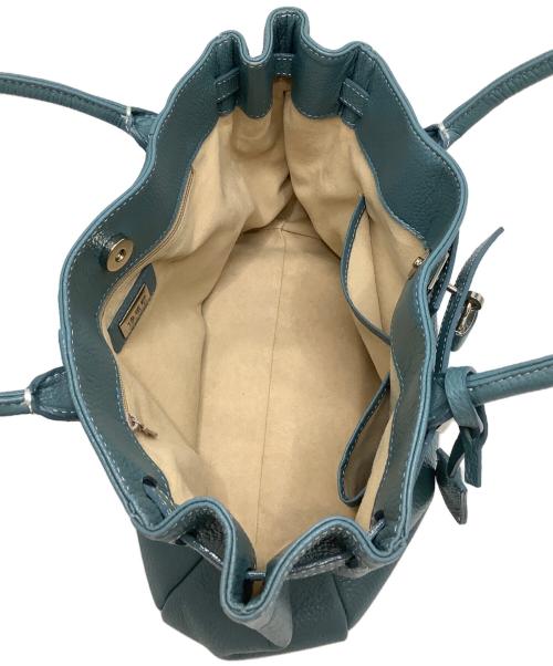 傳濱野（デンハマノ）傳濱野 (デンハマノ) ハンドバッグ ターコイズブルーの古着・服飾アイテム