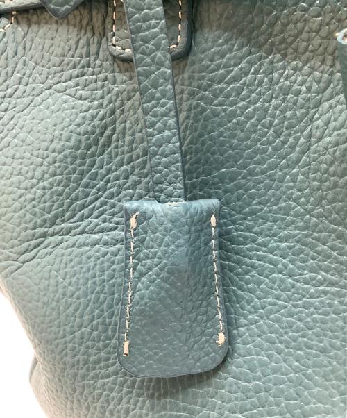 傳濱野（デンハマノ）傳濱野 (デンハマノ) ハンドバッグ ターコイズブルーの古着・服飾アイテム