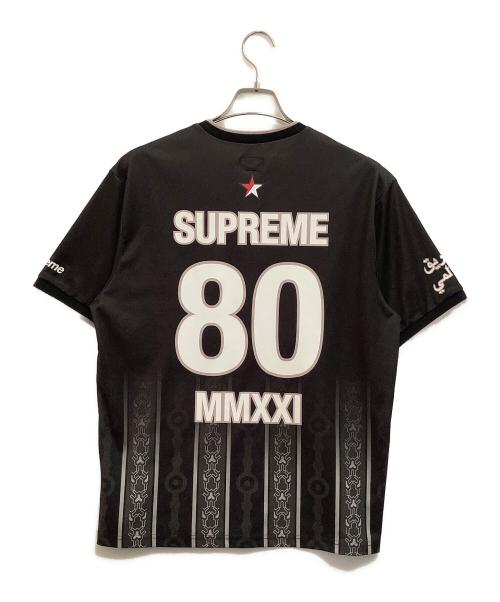 SUPREME（シュプリーム）Supreme (シュプリーム) arabic logo soccer　ゲームシャツ ブラック サイズ:Sの古着・服飾アイテム