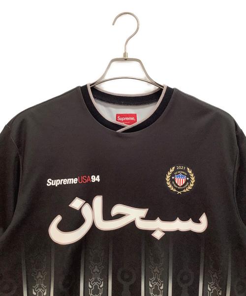 SUPREME（シュプリーム）Supreme (シュプリーム) arabic logo soccer　ゲームシャツ ブラック サイズ:Sの古着・服飾アイテム