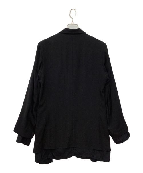 GROUND Y（グラウンドワイ）GROUND Y (グラウンドワイ) クレープデシンダブルジャケット ブラック サイズ:3の古着・服飾アイテム