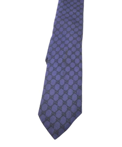 GUCCI（グッチ）GUCCI (グッチ) ＧＧパターンネクタイ ネイビー ネイビー サイズ:不明の古着・服飾アイテム