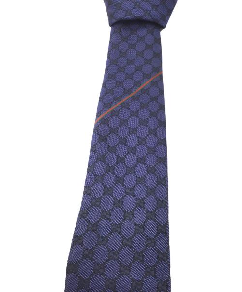 GUCCI（グッチ）GUCCI (グッチ) ＧＧパターンネクタイ ネイビー ネイビー サイズ:不明の古着・服飾アイテム