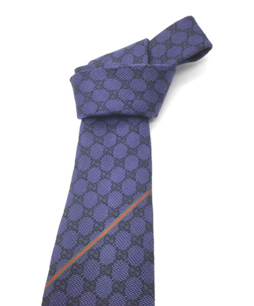 GUCCI（グッチ）GUCCI (グッチ) ＧＧパターンネクタイ ネイビー ネイビー サイズ:不明の古着・服飾アイテム