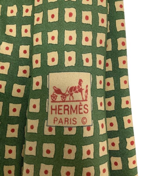 HERMES（エルメス）HERMES (エルメス) ネクタイ　HERMES（エルメス） グリーン サイズ:-の古着・服飾アイテム