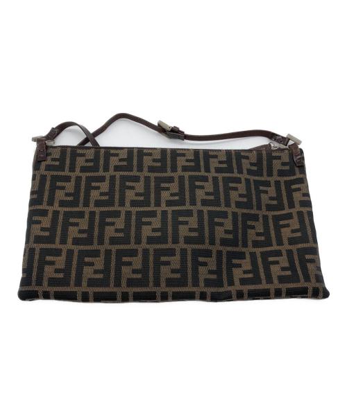 FENDI（フェンディ）FENDI (フェンディ) ズッカ　ショルダーバッグ ブラウン×ブラックの古着・服飾アイテム