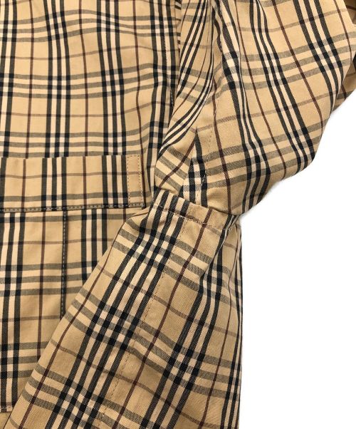 BURBERRY BLACK LABEL（バーバリーブラックレーベル）BURBERRY BLACK LABEL (バーバリーブラックレーベル) 半袖ジップシャツ ブラウン サイズ:SIZE 2の古着・服飾アイテム