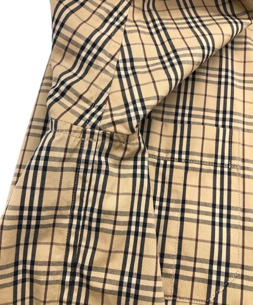 BURBERRY BLACK LABEL（バーバリーブラックレーベル）BURBERRY BLACK LABEL (バーバリーブラックレーベル) 半袖ジップシャツ ブラウン サイズ:SIZE 2の古着・服飾アイテム