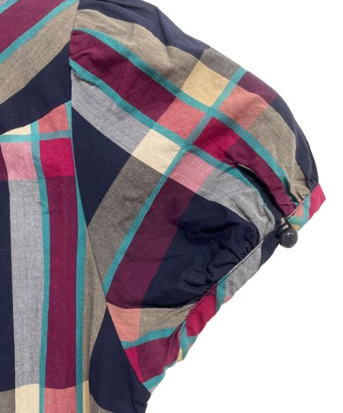 BURBERRY BLUE LABEL（バーバリー ブルー レーベル）BURBERRY BLUE LABEL (バーバリーブルーレーベル) フリルシャツワンピース マルチカラー サイズ:SIZE 36の古着・服飾アイテム