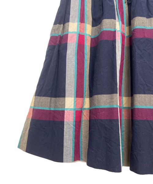 BURBERRY BLUE LABEL（バーバリー ブルー レーベル）BURBERRY BLUE LABEL (バーバリーブルーレーベル) フリルシャツワンピース マルチカラー サイズ:SIZE 36の古着・服飾アイテム