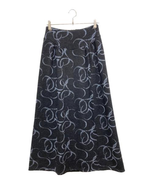 AKANE UTSUNOMIYA（アカネウツノミヤ）AKANE UTSUNOMIYA (アカネウツノミヤ) Ron Herman (ロンハーマン) ロングスカート グレー×ブルー サイズ:38の古着・服飾アイテム