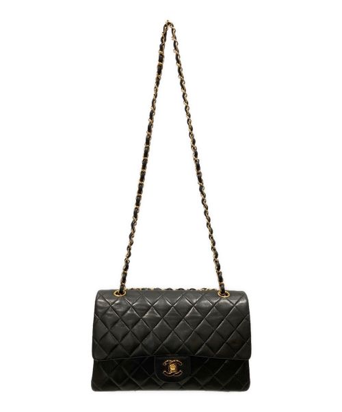 CHANEL（シャネル）CHANEL (シャネル) Wフラップチェーンショルダーバッグ 25 ブラック サイズ:25の古着・服飾アイテム