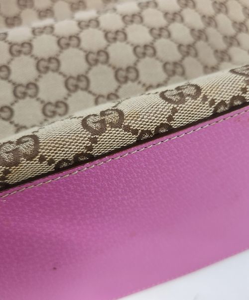 GUCCI（グッチ）GUCCI (グッチ) トートバッグ ベージュ×ピンクの古着・服飾アイテム
