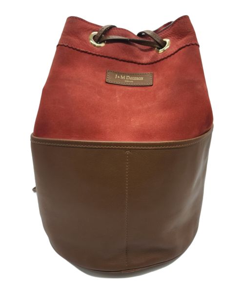 J&M DAVIDSON（ジェイ＆エム デヴィッドソン）J&M DAVIDSON (ジェイ＆エム デヴィッドソン) 巾着ショルダーバッグ レッド×ブラックの古着・服飾アイテム