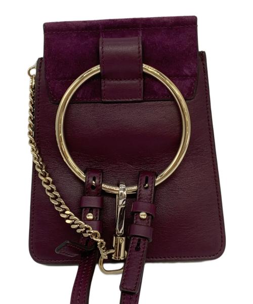 Chloe（クロエ）Chloe (クロエ) フェイブレスレットクロスボディバッグ パープルの古着・服飾アイテム