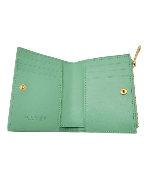 BOTTEGA VENETA（ボッテガベネタ）BOTTEGA VENETA (ボッテガベネタ) 2つ折り財布 黄緑の古着・服飾アイテム