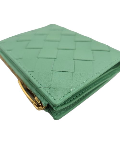 BOTTEGA VENETA（ボッテガベネタ）BOTTEGA VENETA (ボッテガベネタ) 2つ折り財布 黄緑の古着・服飾アイテム