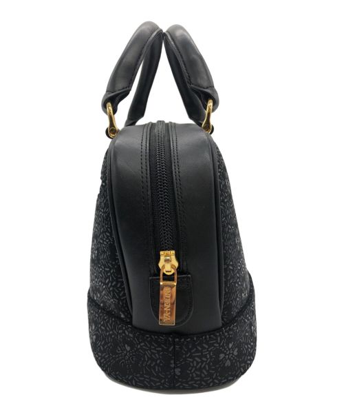 印傳屋（インデンヤ）印傳屋 (インデンヤ) ミニボストンバッグ ブラックの古着・服飾アイテム