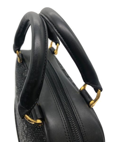 印傳屋（インデンヤ）印傳屋 (インデンヤ) ミニボストンバッグ ブラックの古着・服飾アイテム