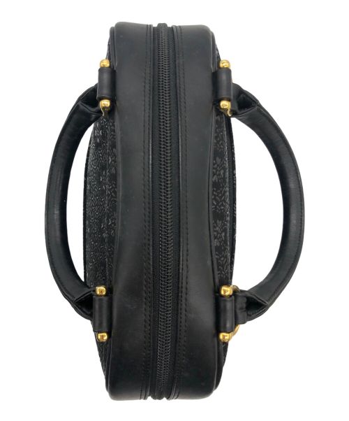 印傳屋（インデンヤ）印傳屋 (インデンヤ) ミニボストンバッグ ブラックの古着・服飾アイテム