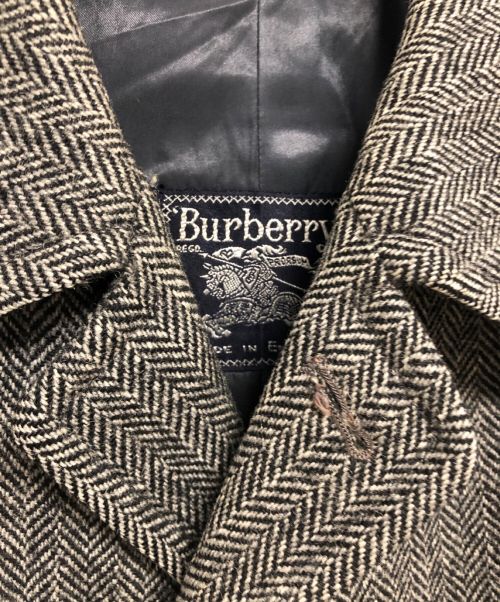 Burberry's（バーバリーズ）Burberry's (バーバリーズ) IRISH TWEED (アイリッシュツイード) ウールロングコート グレー サイズ:不明の古着・服飾アイテム