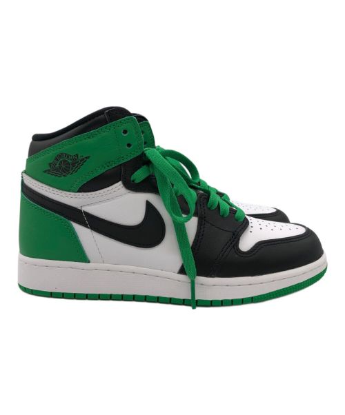NIKE（ナイキ）NIKE JORDAN BRAND AIR JORDAN 1 RETRO HIGH OG (GS) BLACK/LUCKY (ジョーダン ブランド エア ジョーダン 1 レトロ HIGH OG GS) サイズ:SIZE 23.5cmの古着・服飾アイテム