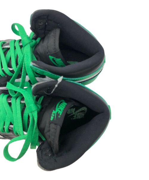 NIKE（ナイキ）NIKE JORDAN BRAND AIR JORDAN 1 RETRO HIGH OG (GS) BLACK/LUCKY (ジョーダン ブランド エア ジョーダン 1 レトロ HIGH OG GS) サイズ:SIZE 23.5cmの古着・服飾アイテム