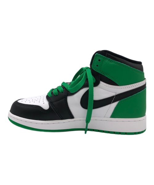 NIKE（ナイキ）NIKE JORDAN BRAND AIR JORDAN 1 RETRO HIGH OG (GS) BLACK/LUCKY (ジョーダン ブランド エア ジョーダン 1 レトロ HIGH OG GS) サイズ:SIZE 23.5cmの古着・服飾アイテム