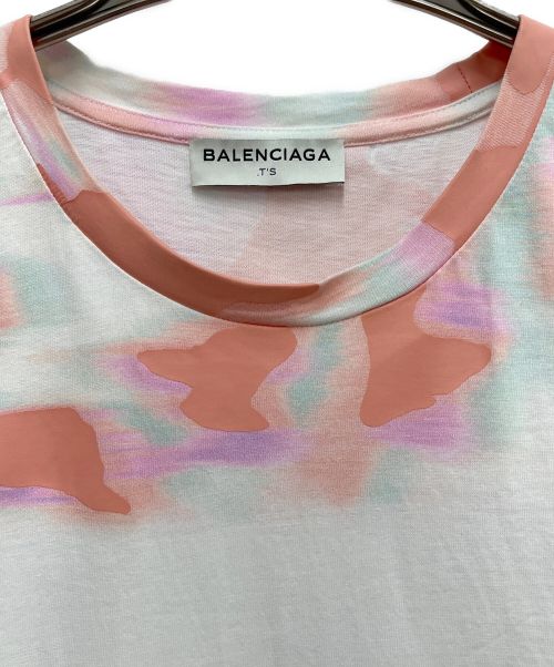 BALENCIAGA（バレンシアガ）BALENCIAGA (バレンシアガ) ノースリーブカットソー ホワイト×ピンク サイズ:SIZE Sの古着・服飾アイテム
