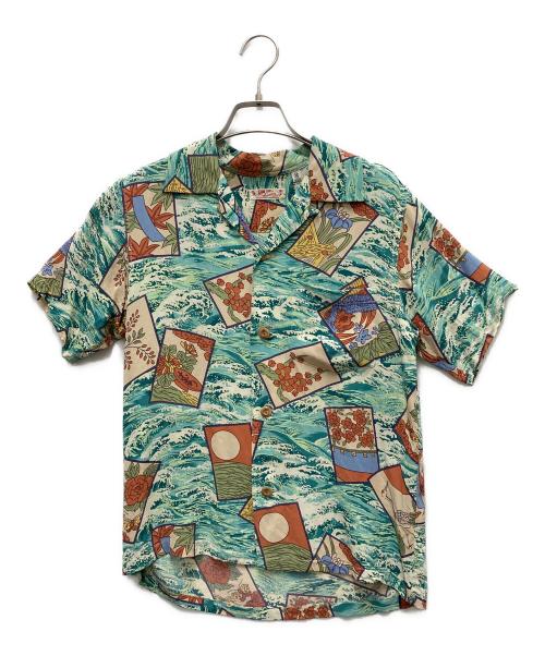 Sun Surf（サンサーフ）Sun Surf (サンサーフ) 総柄アロハシャツ ブルー サイズ:XS(13-13 1/2)の古着・服飾アイテム