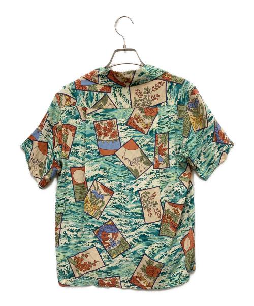 Sun Surf（サンサーフ）Sun Surf (サンサーフ) 総柄アロハシャツ ブルー サイズ:XS(13-13 1/2)の古着・服飾アイテム