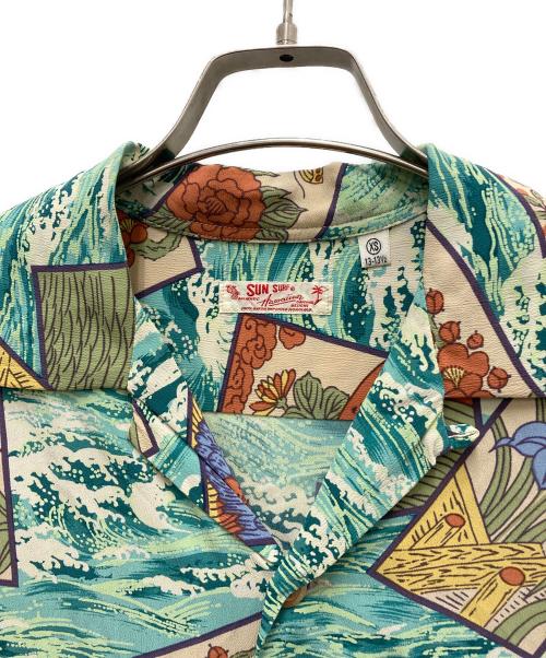 Sun Surf（サンサーフ）Sun Surf (サンサーフ) 総柄アロハシャツ ブルー サイズ:XS(13-13 1/2)の古着・服飾アイテム