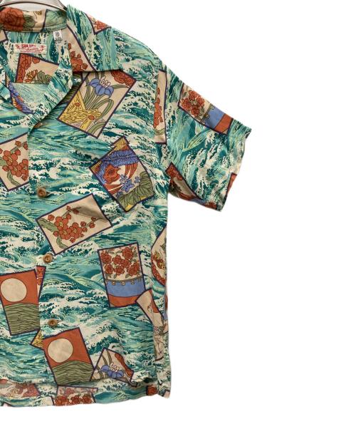 Sun Surf（サンサーフ）Sun Surf (サンサーフ) 総柄アロハシャツ ブルー サイズ:XS(13-13 1/2)の古着・服飾アイテム