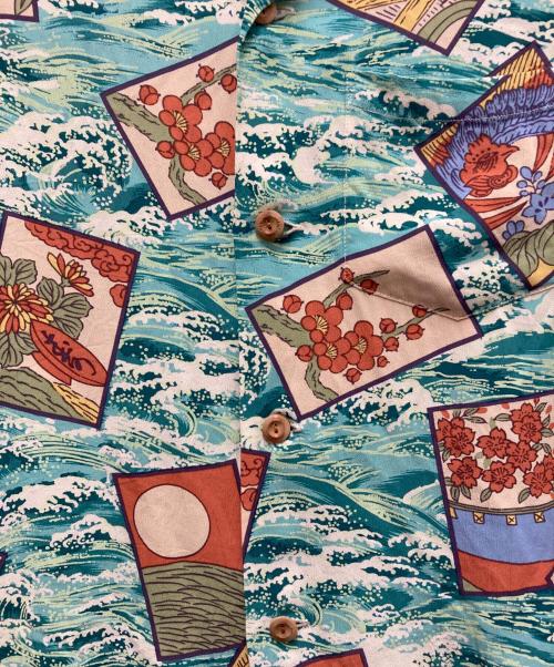 Sun Surf（サンサーフ）Sun Surf (サンサーフ) 総柄アロハシャツ ブルー サイズ:XS(13-13 1/2)の古着・服飾アイテム