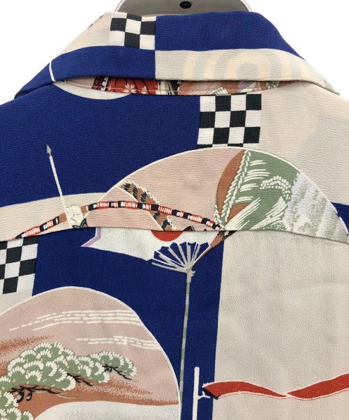 Sun Surf（サンサーフ）Sun Surf (サンサーフ) Sun Surf(サンサーフ)／節句源平合戦／アロハシャツ／オープンカラーシャツ アイボリー×ブルー サイズ:XSの古着・服飾アイテム