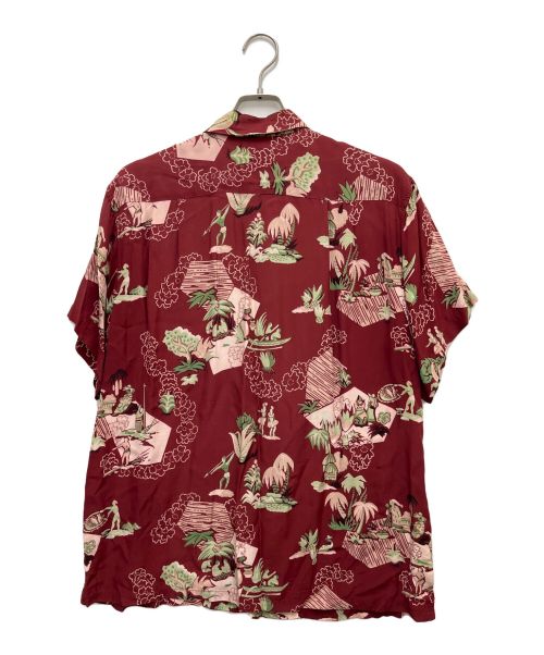 KAHANAMOKU（カハナモク）KAHANAMOKU (カハナモク) アロハシャツ レッド サイズ:SIZE Lの古着・服飾アイテム