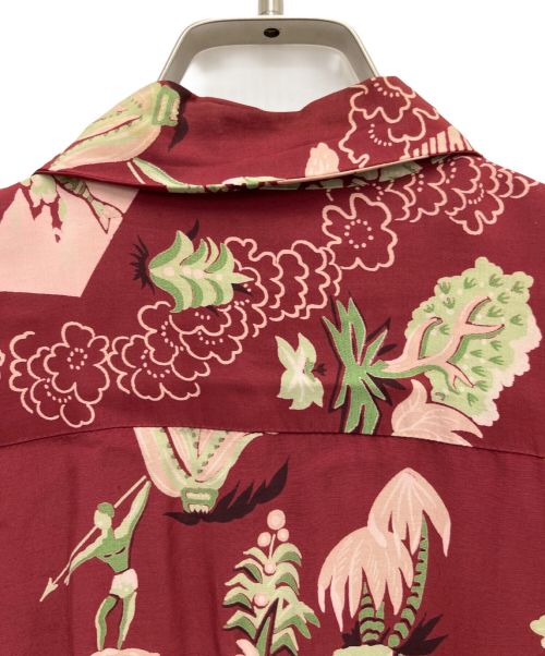 KAHANAMOKU（カハナモク）KAHANAMOKU (カハナモク) アロハシャツ レッド サイズ:SIZE Lの古着・服飾アイテム