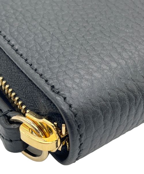 GUCCI（グッチ）GUCCI (グッチ) ラウンドファスナー長財布　GUCCI　GGマーモント　 ブラック サイズ:-の古着・服飾アイテム