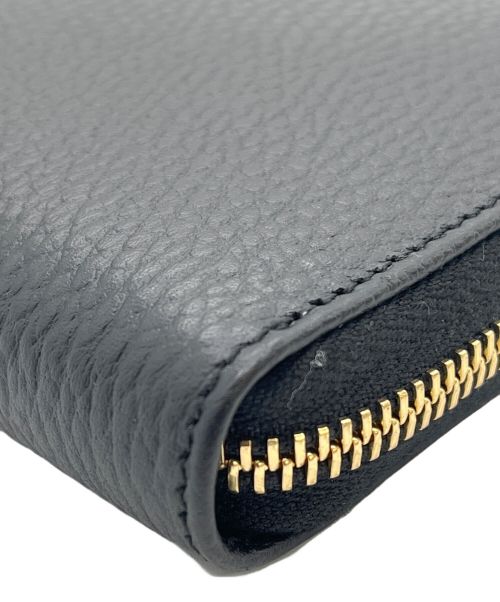 GUCCI（グッチ）GUCCI (グッチ) ラウンドファスナー長財布　GUCCI　GGマーモント　 ブラック サイズ:-の古着・服飾アイテム