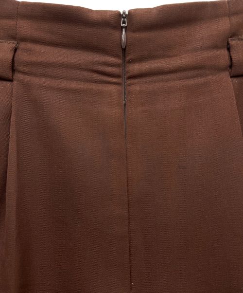 Mame Kurogouchi（マメクロゴウチ）Mame Kurogouchi (マメクロゴウチ) ウールハイウエストフレアパンツ ブラウン サイズ:SIZE 2の古着・服飾アイテム