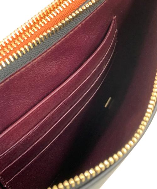 LOEWE（ロエベ）LOEWE (ロエベ) ダブルジップショルダーポーチ ブラック×レッドの古着・服飾アイテム