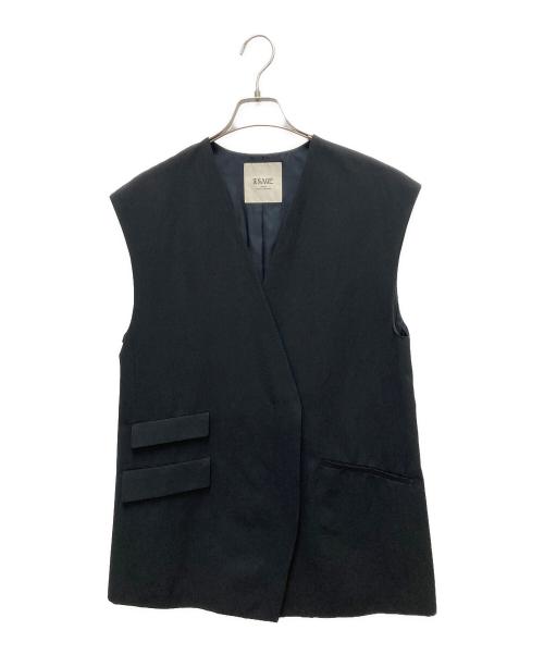journal standard L'essage（ジャーナルスタンダード レサージュ）journal standard L'essage (ジャーナルスタンダード レサージュ) ウェザーリネンオーバーサイズベスト ブラック サイズ:FREEの古着・服飾アイテム