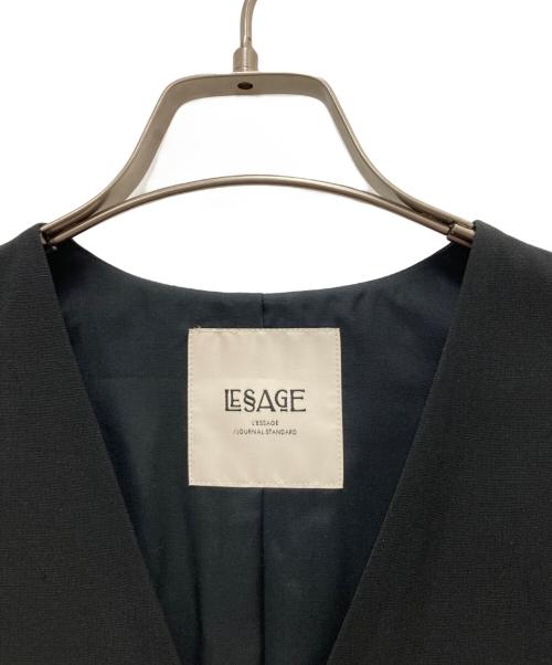 journal standard L'essage（ジャーナルスタンダード レサージュ）journal standard L'essage (ジャーナルスタンダード レサージュ) ウェザーリネンオーバーサイズベスト ブラック サイズ:FREEの古着・服飾アイテム