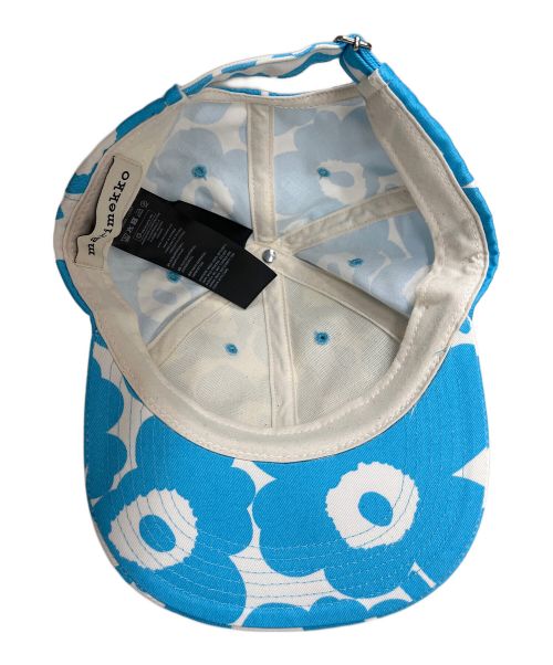 marimekko（マリメッコ）marimekko (マリメッコ) BULE BOTTLE COFFEE (BLUE BOTTLE COFFE) キャップ ブルーの古着・服飾アイテム