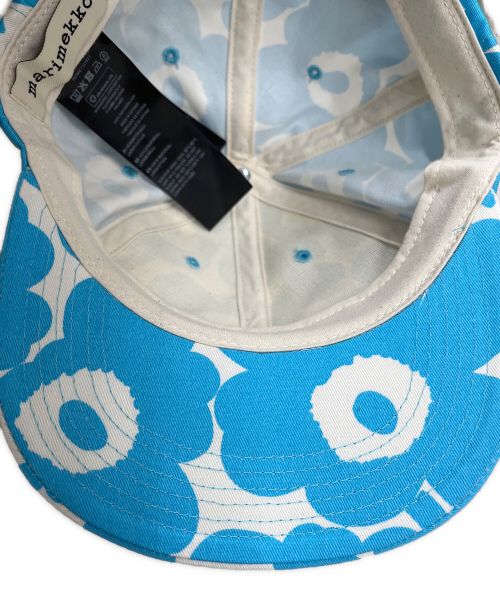 marimekko（マリメッコ）marimekko (マリメッコ) BULE BOTTLE COFFEE (BLUE BOTTLE COFFE) キャップ ブルーの古着・服飾アイテム